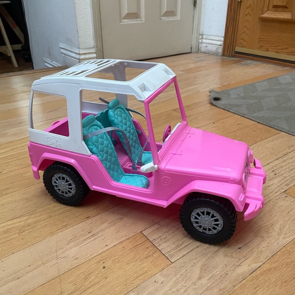 Barbie Doll Jeep Toy Car Pink Mattel. USED! - Picture 2 of 9